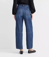 Curvy High Rise Barrel Jeans Dark Wash