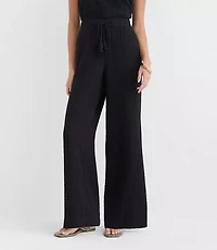 Petite LOFT Beach Triple Cloth Wide Leg Pants