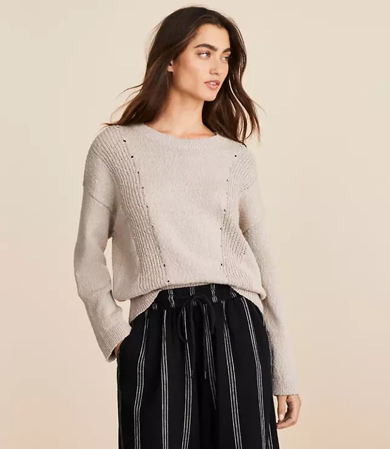 Lou & Grey Pointelle Wedge Sweater