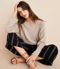Lou & Grey Pointelle Wedge Sweater