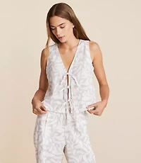 Lou & Grey Jungle Linen Cotton Tie Vest