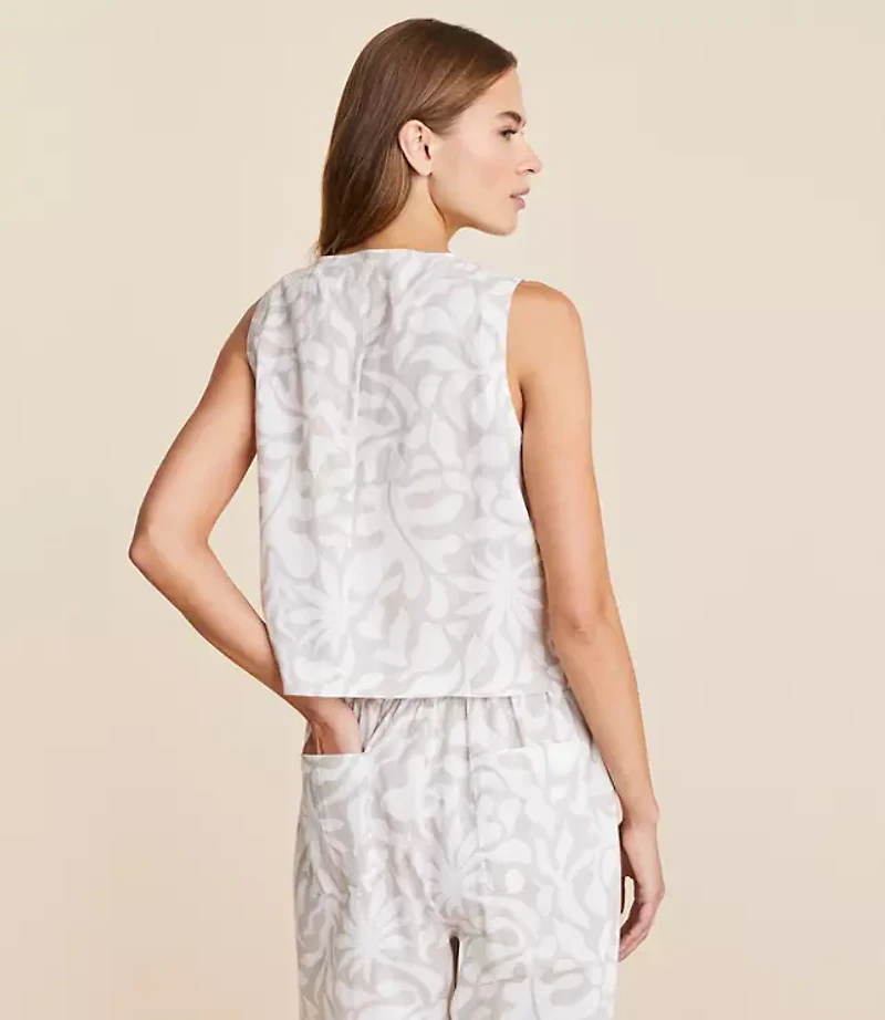 Lou & Grey Jungle Linen Cotton Tie Vest
