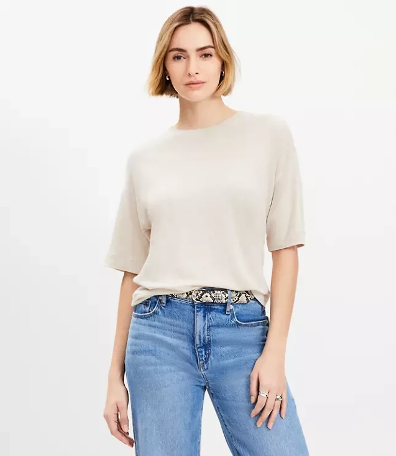 Linen Blend Modern Tee