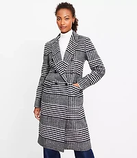 Plaid Double Breasted Coat