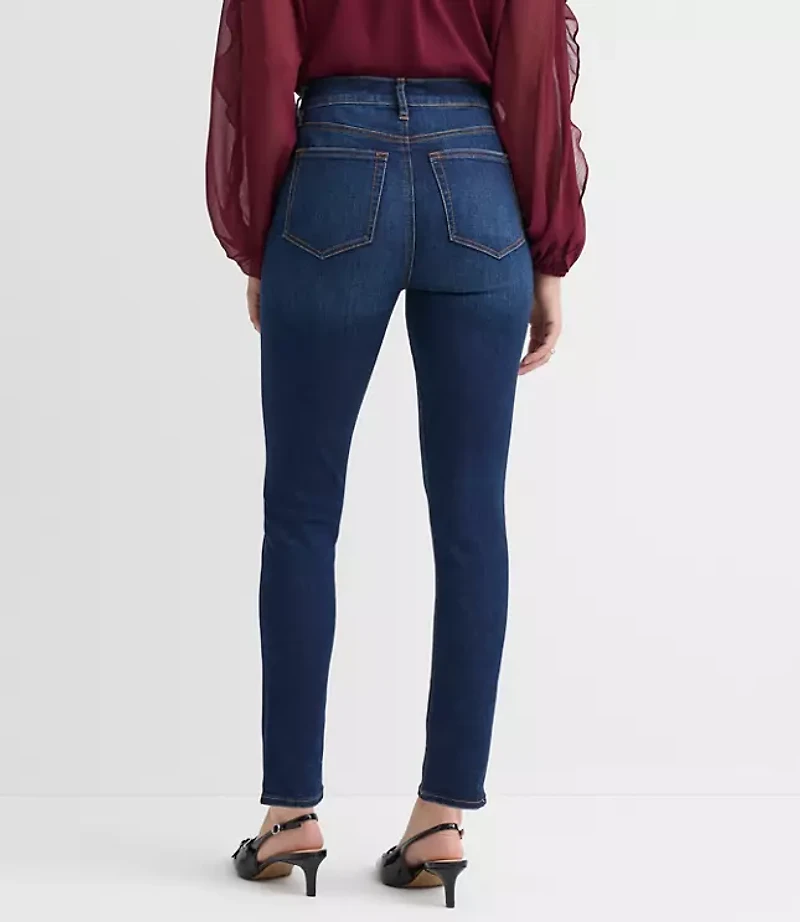 Petite Curvy High Rise Skinny Jeans Vintage Dark Wash