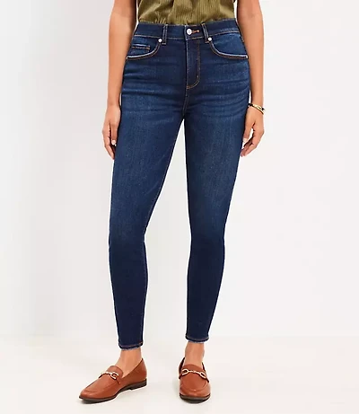 Tall Curvy High Rise Skinny Jeans Vintage Dark Wash