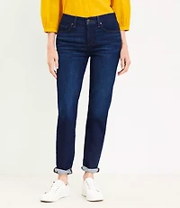 Tall Curvy Girlfriend Jeans in Classic Dark Indigo Wash