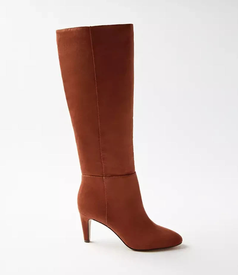 Seamed Heeled Tall Boots