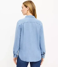 Petite Chambray Everyday Relaxed Pocket Shirt