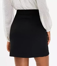 Petite Button Pocket Shift Skirt