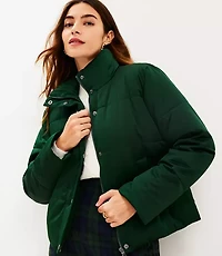 Petite Sateen Puffer Jacket