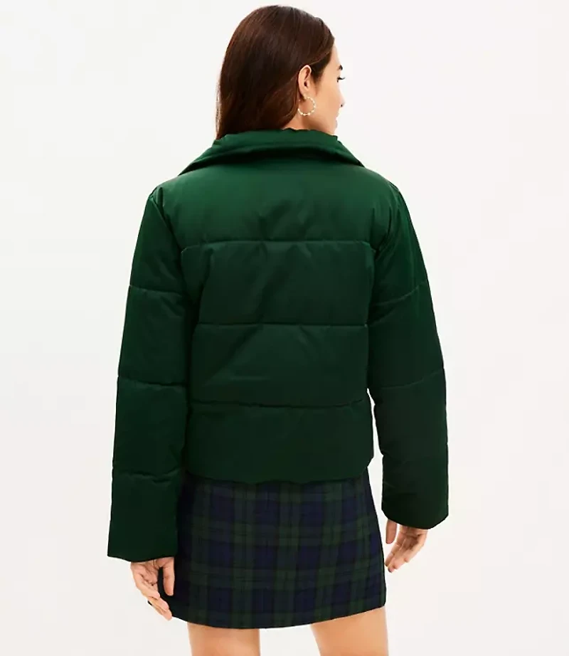 Petite Sateen Puffer Jacket