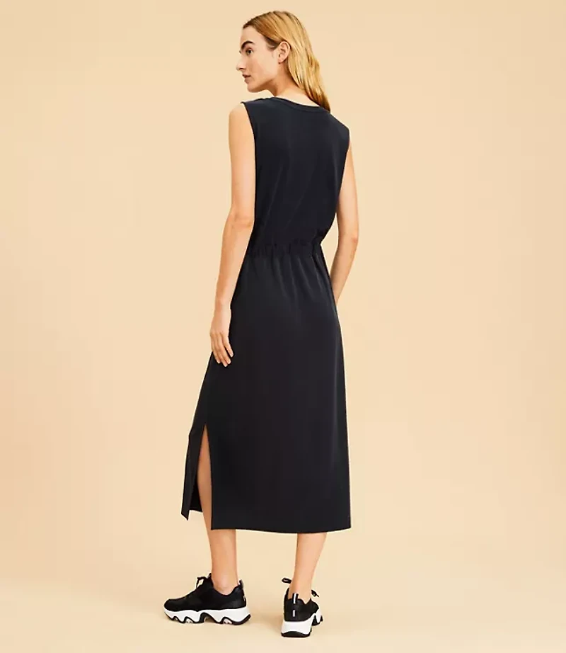 Lou & Grey Sandwashed Midi Pocket Shirtdress