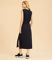 Lou & Grey Sandwashed Midi Pocket Shirtdress