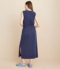 Lou & Grey Sandwashed Midi Pocket Shirtdress