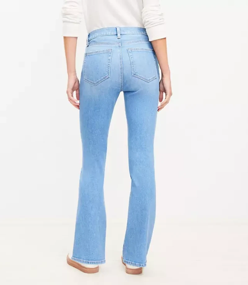 Mid Rise Boot Jeans in Light Wash