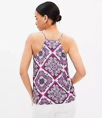 Geo Covered Button Strappy Cami