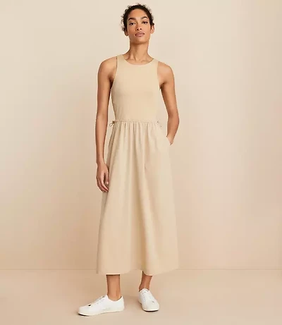 Lou & Grey Side Bungee Pocket Midi Dress