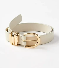 Molded Buckle Leather Belt