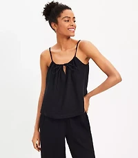 Petite LOFT Beach Triple Cloth Tie Neck Cami