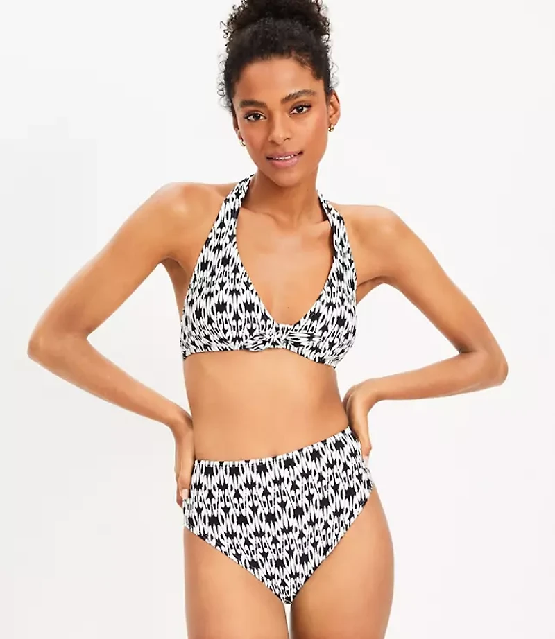 LOFT Beach Knot Front Halter Bikini Top