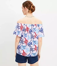 Petite Fish Off The Shoulder Top