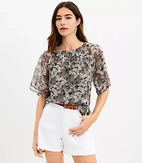 Coral Reef Open Tie Back Blouse