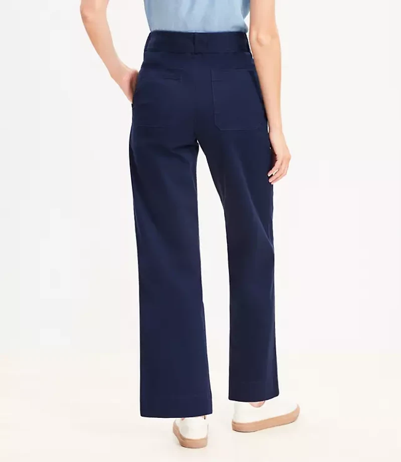 Petite Utility Straight Pants Twill
