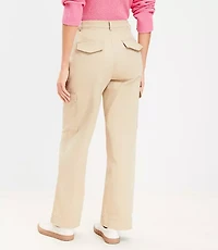 Curvy Structured Cargo Pants in Twill