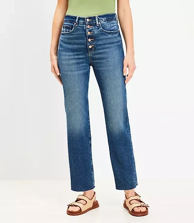 Fresh Cut High Rise Straight Jeans Authentic Vintage Mid Wash