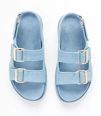 Double Strap Molded Footbed Sandals