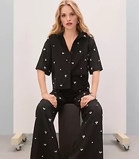 Jeweled Cluster Short Sleeve Shirt
