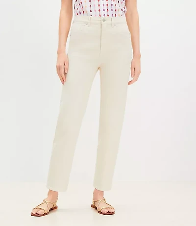 Petite High Rise Slim Jeans in Popcorn