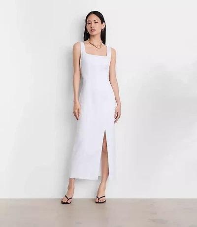 LOFT Versa Luxe Lyocell Linen Midi Dress