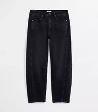 Rivete Tall Curvy Seamed High Rise Barrel Jeans Noir Wash