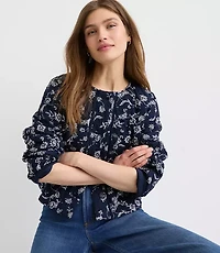 Petite Floral Quilted Jacket