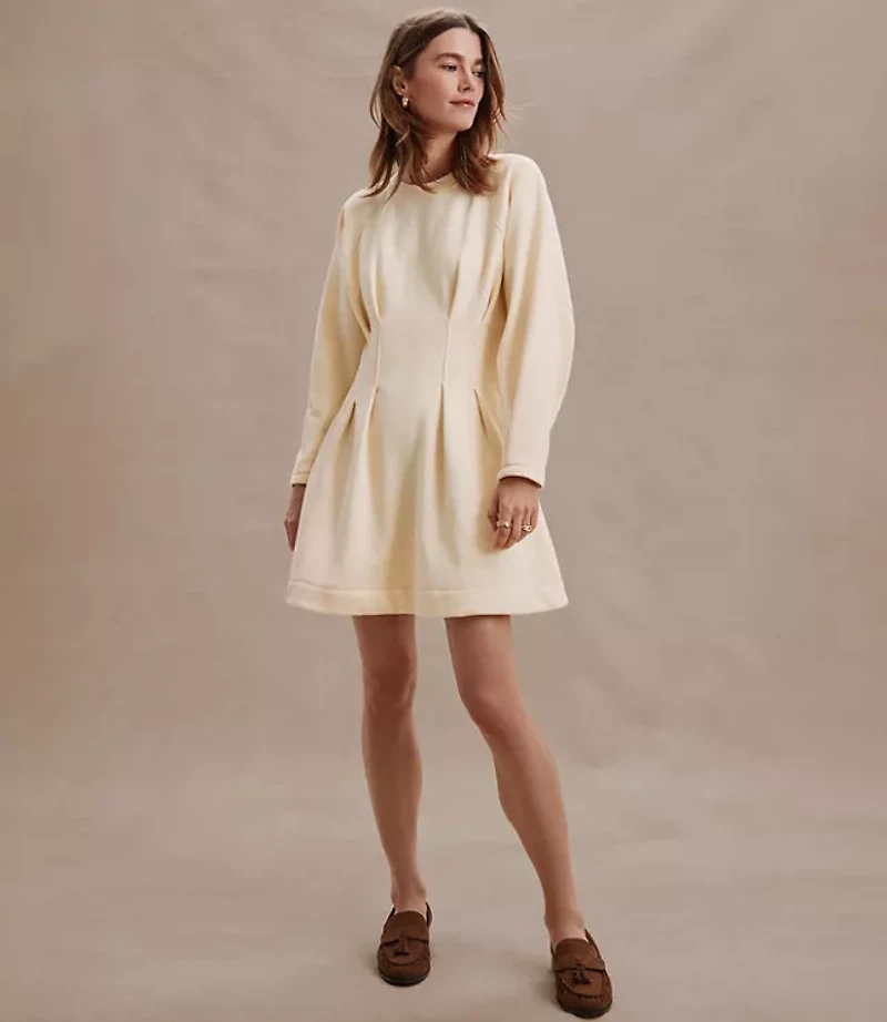 Petite Pleated Terry Mini Dress