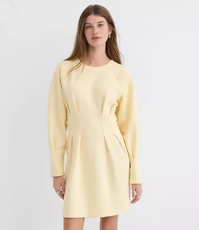 Petite Pleated Terry Mini Dress