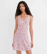 Floral V-Neck Mini Dress