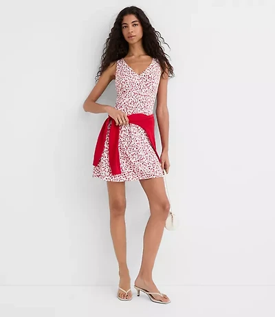 Floral V-Neck Mini Dress