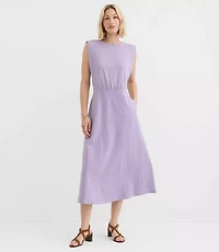 Petite Side Paneled Midi Pocket Dress