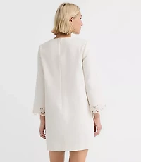 Petite Floral Lace Trim Mini Pocket Dress