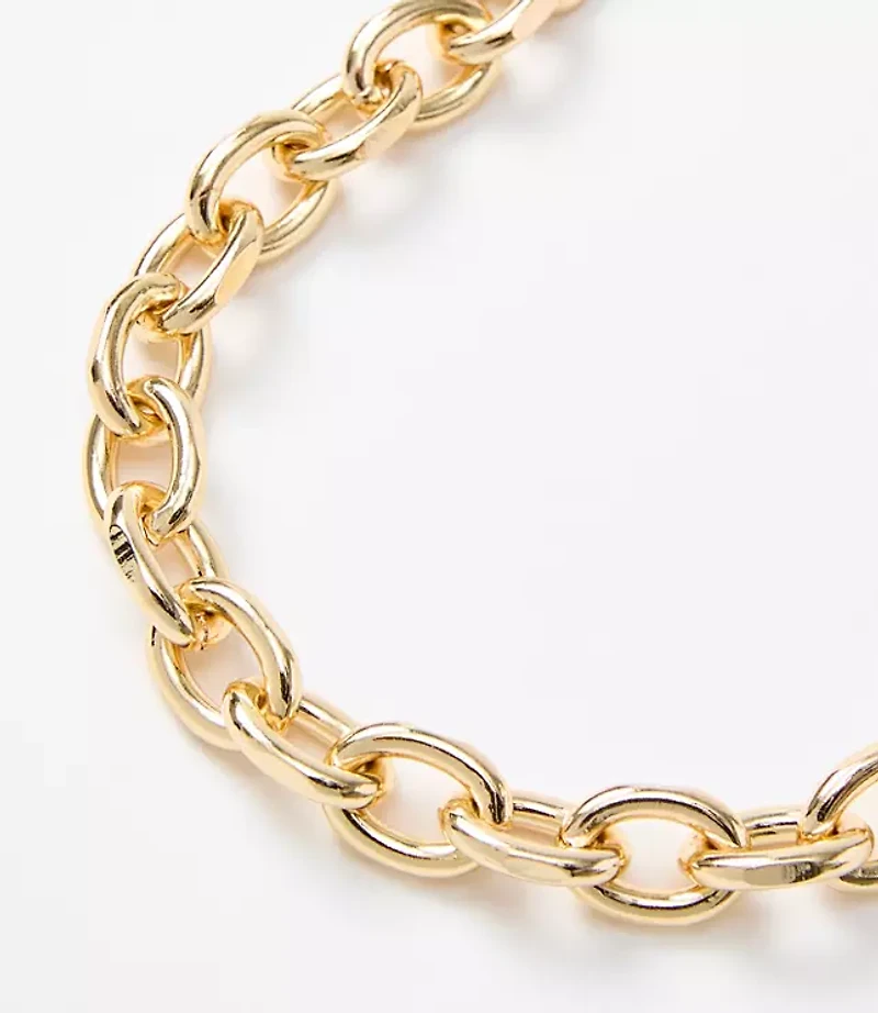 Chain Link Statement Necklace