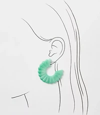 Scalloped Resin Hoop Earrings