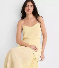 Scarf Mixed Media Maxi Dress