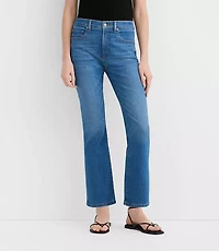 Rivete Mid Rise Kick Crop Jeans Dark Wash