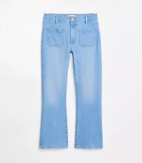 Rivete Mid Rise Kick Crop Jeans Vintage Light Wash
