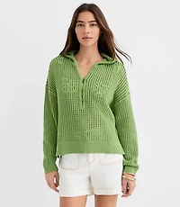 LOFT Beach Mesh Stitch Hoodie