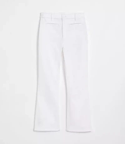 Rivete Curvy Welt Pocket High Rise Kick Crop Jeans White