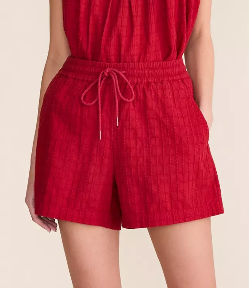 Lou & Grey Grid Linen Cotton Shorts
